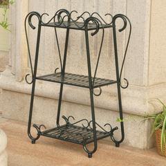 Santa Fe Iron Nailhead 3-Tier Plant/Utility Shelf