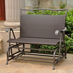 Valencia Resin Wicker/Steel Double Glider