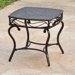 Valencia Resin Wicker/Steel Square Round Side Table