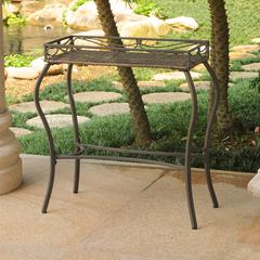 Valencia Resin Wicker/Steel Rectangular Plant Table