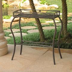 Valencia Resin Wicker/Steel Rectangular Plant Table