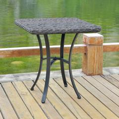Ibiza Resin Pandan Aluminum Polywood Top Square Bistro Table