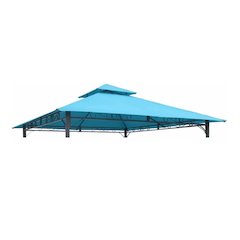 Replacement Canopy in Aqua Blue Polyester, 10 ft. Vented Gazebo Top