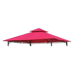 Replacement Canopy, Pink Polyester Fabric, 10-Foot Vented Gazebo Top