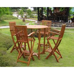 Lugo Set of 5 Bar Height Table Group