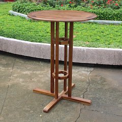 Highland Acacia Wood Bar-height Bistro Table
