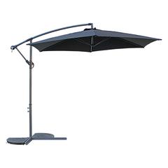 St. Kitts 10 Foot Cantilever Crank Umbrella, Black