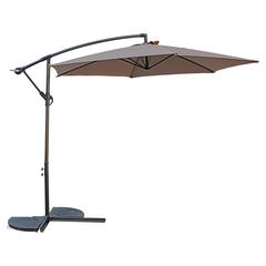 St. Kitts 10 Foot Cantilever Crank Umbrella, Khaki