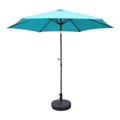 St. Kitts Aluminum 9-foot Patio Umbrella, Aqua Blue
