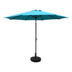 St. Kitts Aluminum 10-foot Patio Umbrella, Aqua Blue
