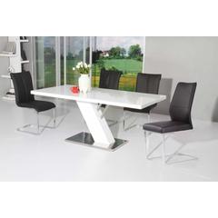 71"X35.4"X30" D.Table/White Lacquer Base