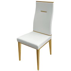 Dining Chair With Brushed Gold Base, Set Of 4
