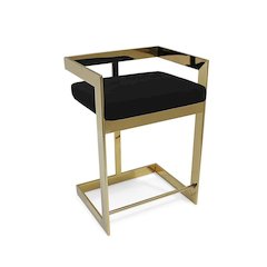 Counter Chair, 26", Green, Gold Base