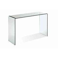 Bent Glass Sofa Table, Clear, 12Mm Thick Glass, 47"X16"X32"H