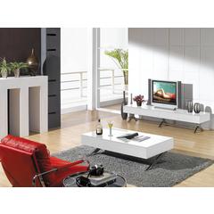 Tv Stand, White/White Glass W/ Chrome Legs,  79"X18"X16"H
