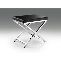 Black Chair  With Chrome Legs