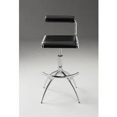 Pu Barstool W/ Chrome Legs, Set Of 2