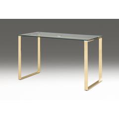 Glass Desk With Gold Base