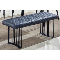 Contemporary Upholstered Dining Bench With Black Sanded