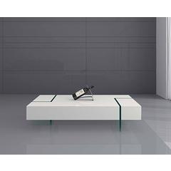 Lacquer Coffee Table W/ 19Mm Tempered Glass Base