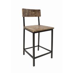 Reclaimed Wood Counter Stool, Set Of 2