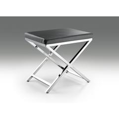 Gray Chair With Chrome Base