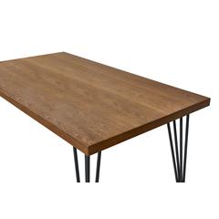 Contemporary Air Slaked Elm Veneer Top Dining Table