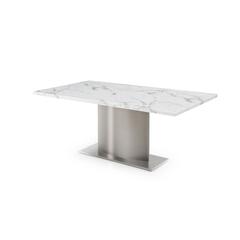 Marble Table With Stainless Steel Base