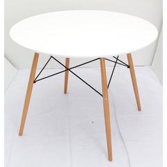 Mdf Round Top W/ Natural Beech Wood Legs