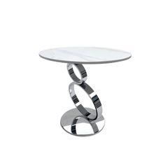 End Table with 12mm sintered stone top & SS base