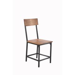 Dining Chair W/Reclaimed Wood  Seat & Back, Set Of 2