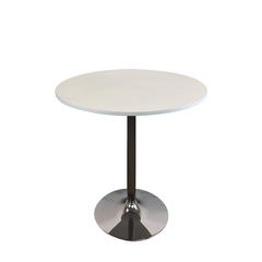 Rd Wood Top Dining Table W/ Chrome Base