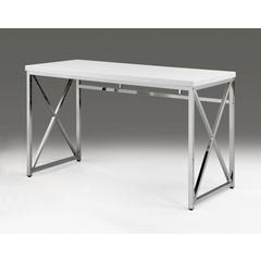 White Top Desk With Chrome Base