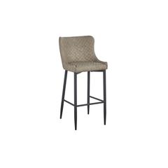 Contemporary Upholstered Barstool With Tufted Seat And, Set Of 2