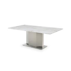 Marble Table With Stainless Steel Base