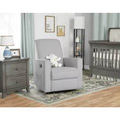Evolur Harlow Deluxe Glider |Power Recliner| Rocker, 612-GRY