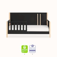 Dream On Me Soho Toddler Bed In Matte Black Vintage