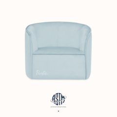 Barbie Be Bold Be You Kid's Sofa by Evolur in Light Blue