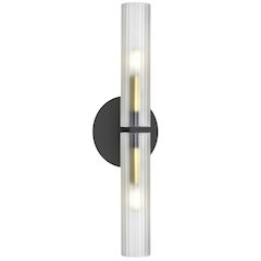 2LT Incandescent Wall Sconce, MB & AGB, FR Glass