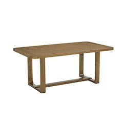 Darla 72" Rectangular Walnut Oak Sled Dining Table