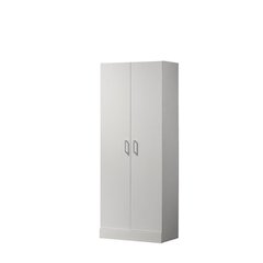 Alara White 60" Height Simplistic Modern Double Door Storage Cabinet