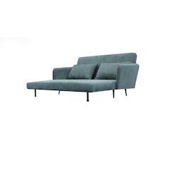 Lawson 61"W Gray Fabric Convertible Loveseat Sleeper with Pillows