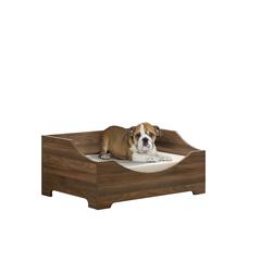Gibson Brown Alder Wood Finish 36" Wide Modern Comfy Pet Bed with Cushion