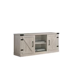 Salma Dusty Gray 58" Wide TV Stand with 2 Open Shelves and 2 Cabinets