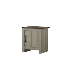 Nyla 16"W Gray Oak End Table, Side Table, Nightstand with Cabinet Door