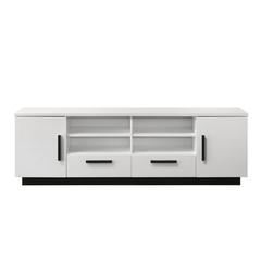 Matilda 70.5"W White Finish TV Stand with Drawers