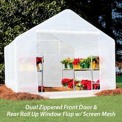 King Canopy 10-Feet by 10-Feet Greenhouse Replacement Cover, 180gsm Translucent