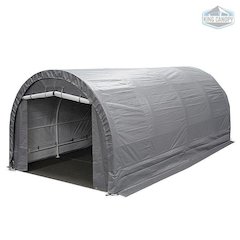 King Canopy Dome Garage Shelter 10-Feet by 20-Feet, 1.5-Inch Steel Frame, Grey