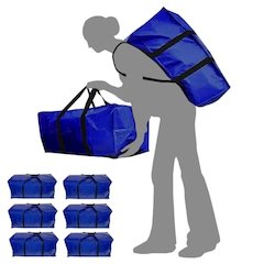6 Pack Extra Large Moving Bags with Zippers & Carrying Handles