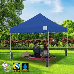 10-Feet Commerical Instant Pop up Canopy with Weight Bags, Guy Ropes and Stakes
